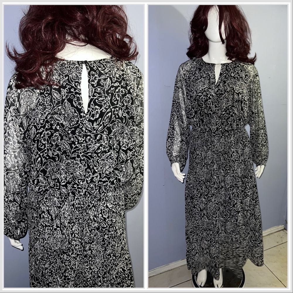EUC Black/White Maxidress 3x
